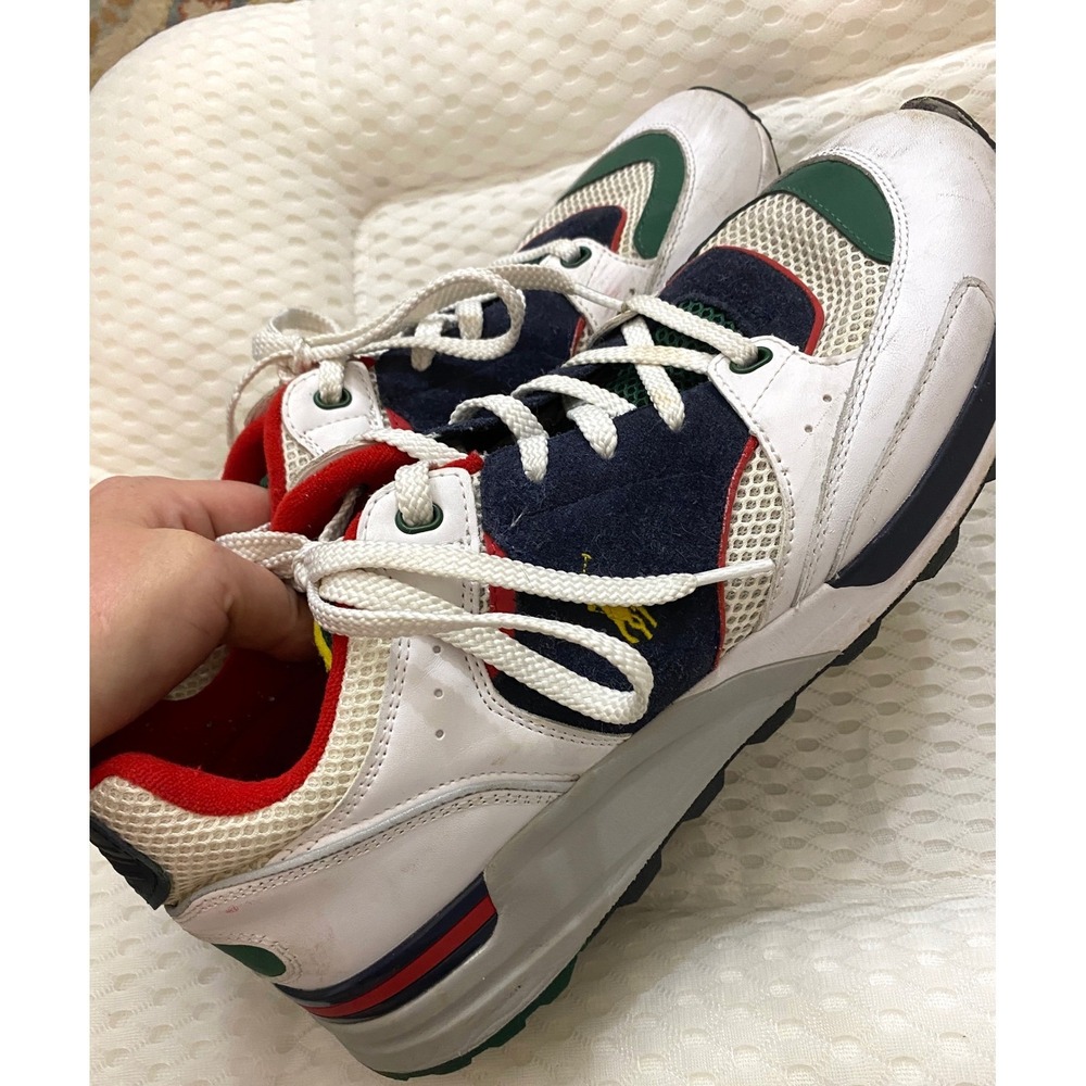 Polo Ralph Lauren Mens Trackster 200 Sneaker White Navy Red Green Low size 11